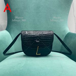 Bolsas 10a Crossbody Bag Calfskin Alligator Espelho de couro 1: 1 Designer de qualidade Bolsa de ombro de moda Bolsa de ombro Satchel Satchel com caixa de presente WY013B