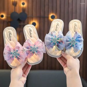 Slifori per bambini Slipper per ragazze Summer Beach Slides Snow Flake a casa Snow Home In-Slip non slittamento alla moda da nuoto all'aperto Principessa