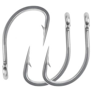 200PCS Stainless steel Fishing Hooks Circle Crank Sharp live bait fishhook Big Game Catfish hooks Saltwater Tackle 240313