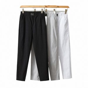 Croped Trousers New Men's Suit Pants, Casual Office Pants, Busin Pants, Men's Social Nine-Point Casual Pants X7RJ#