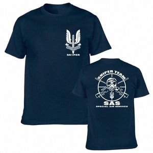 SAS Özel Hava Servisi İngiliz Ordusu Özel Kuvvetler Keskin Nişancı Tişörtlü Erkekler% 100 Pamuk Kısa Kollu Yaz T-Shirt Adlut Üst Tee R6P8#