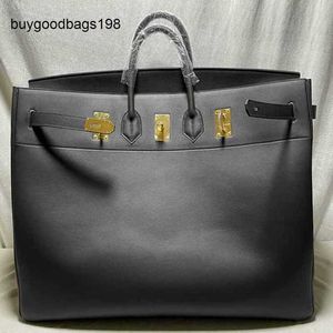 Einkaufstasche 60 cm Handtasche Handgemacht Große Geschäftsreise Umhängetaschen Designer Brk Handtaschen 60 cm Kapazität Domineering Herren Leder Haben Logo ZOWT