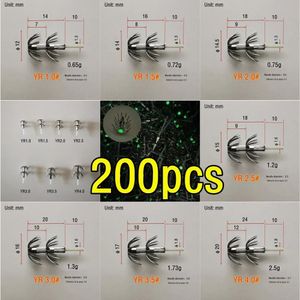 200pcs Stainless steel Double squid hook with glass fiber rod Umbrella fishhooks DIY fishing bait accessories Jig tool Chipiron 240313