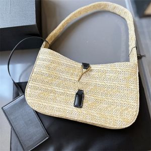 Mulher palha bolsa totes designer saco de crochê sacos de praia luxo 2 peças bolsas senhora bolsa moda pequeno topo