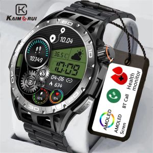 Zegarki Kaimorui 2023 Smart Watch Men Men Full Circle Touch Screen Bluetooth Call Men Waterproof Sport Smartwatch Sport Activity Watch+Box