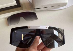 Óculos de sol Wrap Shrap Wrap 4393 Lens intercambiável de cinza preto Sonnenbrille Gafa de Sol Moda de grandes dimensões Glasses UV400 Pro2647206