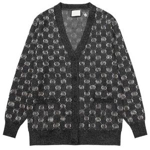 디자이너 남성용 스웨터 가을과 겨울 패션 남성 여성 브랜드 클래식 AOP Long Sleeve Cardigan 코트 느슨하고 세련된 V- 넥 니트 겉옷