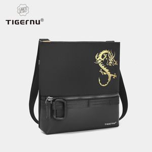 Garantia moda crossbody saco masculino estilo chinês sacos de ombro 97 polegada tablet mini viagem mensageiro dragão série 240307