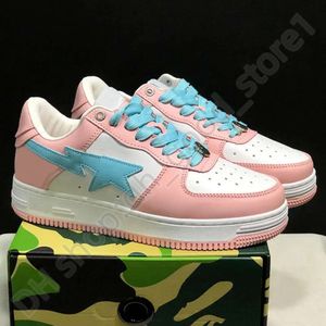 Bapestar Shoe Designer Men Bapestask8 Designer Sta Casual Shoes Color Bathing Pink Patent Trainers Leather Green Black White Women Shark Sneakers Bapessta 854