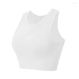 Women's Tanks Sports Bra Nude Yoga Vest Double-sided Brushed Lycra Sexy Sling Beauty Women Underwear Back Fitness Push Up L09