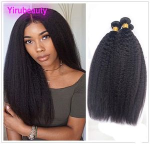 9a Malezja Virgin Hair Kinky prosto 4 wiązki Malezji gruboziarniste yaki proste włosy 100 Malezji perwersyjne proste ludzkie włosy Ext8429796