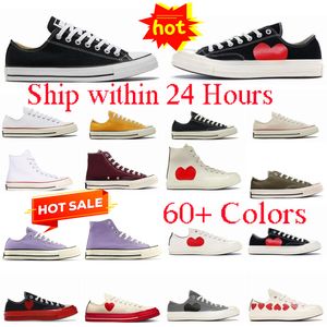 Designer Shoes Canvas 1970s Sneaker men women Classic Big Eyes Thick Bottom platform Black White Run Star low price size 35-44