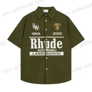 Rhude Shirt Polo Shirt Designer EssentialSweatshirts Man Tshirt Mens Polos Men Po for Mens New Style High Quality Rhude Shird Rhude Sock 461