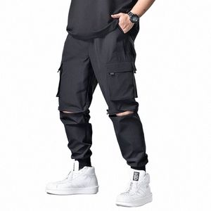 hip Hop Streetwear Pant Men Oversize Removable Short Pants Male Jogger Cargo Trousers High Quality Plus Szie 6XL 7XL HX412 B9N2#