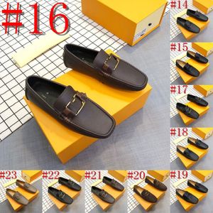 34 Model oryginalne skórzane buty luksusowe marka 2023 designerskie mokasyny mokasyny oddychające na czarne buty do jazdy plus rozmiar 38-46