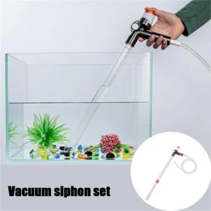 Tools 1 piece Acrylic Aquarium Cleaner Vacuum Fish Tank Gravel Cleaner with Long Nozzle Large Airbag N Water Flow Controller