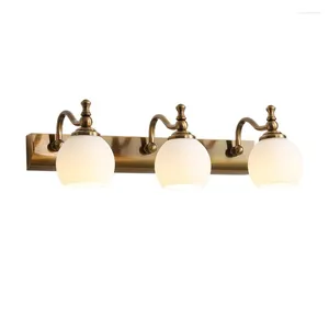 Wall Lamp Golden Mirror Front Lamps LED Toilet Cabinet Light Bathroom Bedroom Dresser Makeup Sconces Lights Fixtures