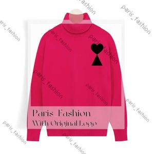 ユニセックスデザイナーAmis Seater Women's Fashion Luxury Brand Sweater loose a-line Small Red Heartカップ