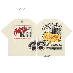 デザイナーのTシャツは、歌う手洗いのグレーハイバージョンHellstar Trackuit Men's and Women's High Street Fashion Vintage192を言う