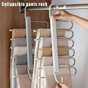 Hängare jeans hängare rostfritt stål byxor rack fällbart byxor med kapacitet antislip design för organisering