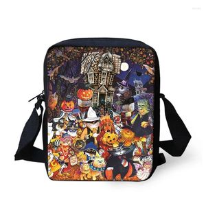 Torby na ramię Halloween Crossbody Funny Women and Men Single Pumpkin Messenger Bag for Custom