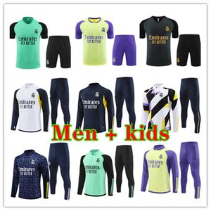 2023 Kit tuta da calcio Real Madrid Camisetas de 23 24 BELLINGHAM VINI JR RODRGO Tuta da allenamento giacca da calcio chandal futbol survêtement jogging da uomo e bambino