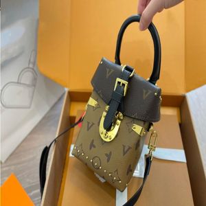 Louls Vutt Crossbody Luxury Handbag Shoulder Mini Phone Designer Women's Purse Hardware Bag Handbag Bag Coin Top Original Bag Logo16cm