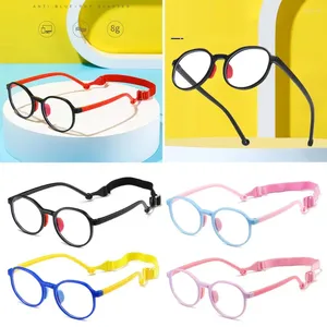 Sunglasses 1pc Anti-blue Light Kids Glasses Children Boys Girls Computer Eye Protection Eyeglasses Ultra Frame With Lanyard