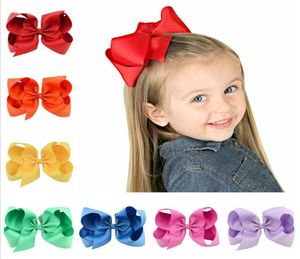 6Inch Large Hair Bows Fashion Girls039Hair Accessories Hair Clip Boutique Bows Hairpins Hair Grip Grosgrain Ribbon bows TO5594883199