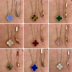 New Clover Necklace Women Necklace High Quality Single Flower Mother Shell Pendant Necklace Stainless Steel Rose Designer Necklace Gift