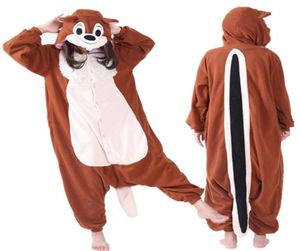 SS Páscoa Anime adorável marrom cauda longa esquilo cosplay macacão adulto unissex macacão pijama halloween fantasias de festa de natal7765915685