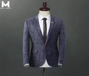 2020 New Men British Style Slim Lapel Wedding Party Mens Blazers Fashion Business Casual Cotton Long Sleeve Work Blazer Hombre9896912