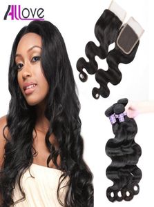 Indian Virgin Hair Wefts 8A Świetna jakość ludzkiego splotu do włosów peruwiańska fala ciała prosta 34 pakiety tanie brazylijskie włosy hurt 8875903