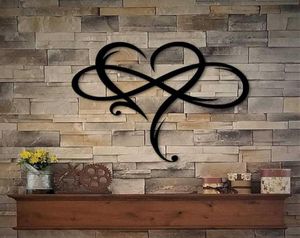 Infinity Heart Steel Wall Decoration Personalized Metal Wall Home Bedroom Art Ornaments Anniversary Gifts MUMR999 2106152845350