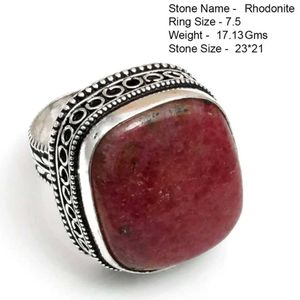 Band Rings Real Antique Ring Labrador Stone Malachite Stone Moonstone Emerald Turtella Celestial Stone Bronze Green Moss Agate Silver J240326