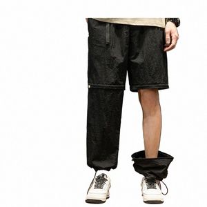 Lappster y2k tarzı çıkarılabilir eşofman 2023 erkek tasarımcı siyah gevşek Japon sokak kıyafeti ter pantolon vintage joggers pantolon I6YH#