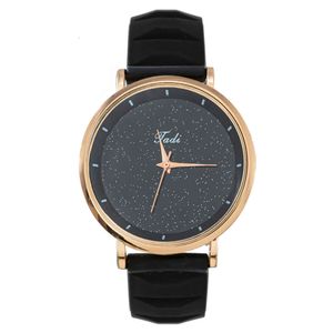 Simple and Fashionable Starry Sky Women's Silicone Band Quartz Watch