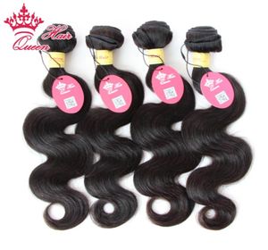 Queen Hair Negozio Ufficiale Vergine Peruviana Dell'onda Del Corpo 4 pzlotto 100gpcs 12 28 Tesse Dei Capelli Estensioni del tessuto Dei Capelli Umani Spedizione Veloce6138901