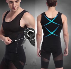 2018 Mens Body Shaper Tummy Girdle Corset Vest Formewear Underwear Compression Shirts ärmlösa8196990