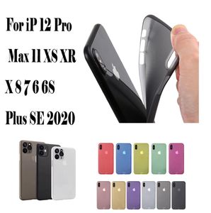 03mm Ultra Slim Candy Celular Casos Fosco Fosco Transparente Claro Flexível Macio PP Capa Case para iPhone 12 Pro Max Mini 11 5928368