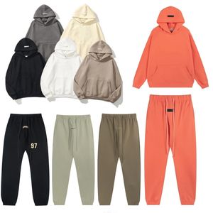 Moda Hoodies Designer Moletom Mens Hoodie Sweatpants Mulheres Letra Impressa Design Manga Longa Redondo Solto Suéter Preto Branco Algodão Streetwear Roupas