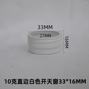 Bottiglie di stoccaggio 10g 10ml Decorazioni per unghie vuote Barattolo di alluminio bianco Contenitore per maschera cosmetica per il viso Filetto rotondo fai da te