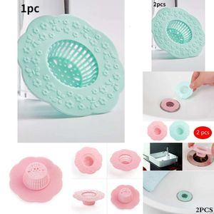 New 1/2Pcs Sink Sewer Filter TPR Floor Strainer Hair Catcher Shower Cover Kitchen Bathroom Anti Clogging Bathtub Drain Stopper