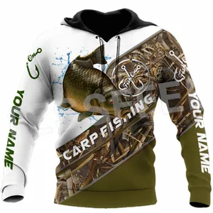 Newfi Personalizza Bass Marlin Pesca alla carpa Animale Fisher Tuta Pullover 3DPrint Streetwear Divertente Giacca casual con cappuccio 11 i8j4 #