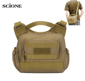 Homens caminhadas saco tático estilingue mochila de acampamento esportes pacote camuflagem do exército caça ao ar livre bolsa molle xa810wa5786287