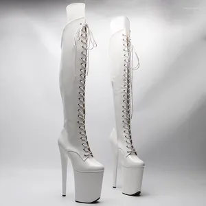 Tanzschuhe 23 cm/9 Zoll PU-Obermaterial Modern Sexy Nachtclub Pole High Heel Plattform Damenstiefel 096