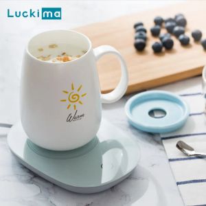 Tools Smart Coffee Mug Warmer Cup for Office Home Constant Temperature Plate for Milk Water Cocoa Soup Best Gift Idea for Girl Family