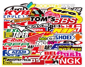 50 PCS Mixed Car Stickers Motorcycle Logos waterproof For Skateboard Laptop Fridge Helmet Pad Bicycle Bike PS4 Notebook Guitar PVC4216183