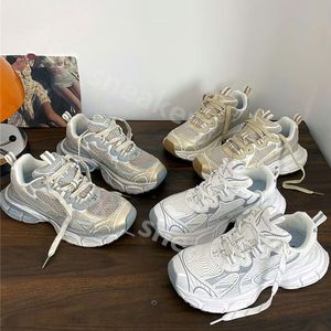 2024 Paris Crystal Bottom Triple S Sapatos Casuais Pai Plataforma Sapatilhas Para Homens Mulheres Vintage Velho Vovô Trainer 36-45 X36