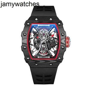 Richarsmill Мужские роскошные механические часы Лидер продаж Корпус из углеродного волокна Сапфировое стекло Бриллиантовые мужские часы